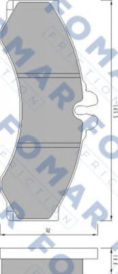 Тормозные колодки FOMAR Friction FO 627681