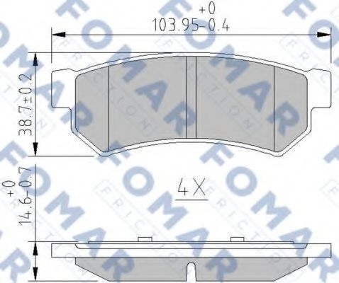 Тормозные колодки FOMAR Friction FO 887683