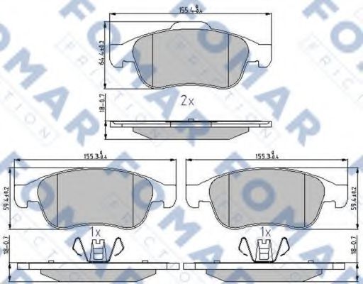 Тормозные колодки FOMAR Friction FO 931481