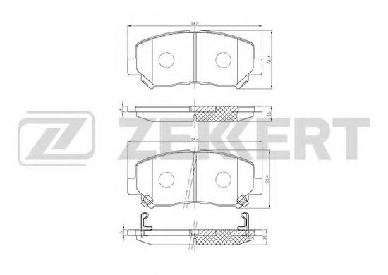 Тормозные колодки zekkert BS-1000