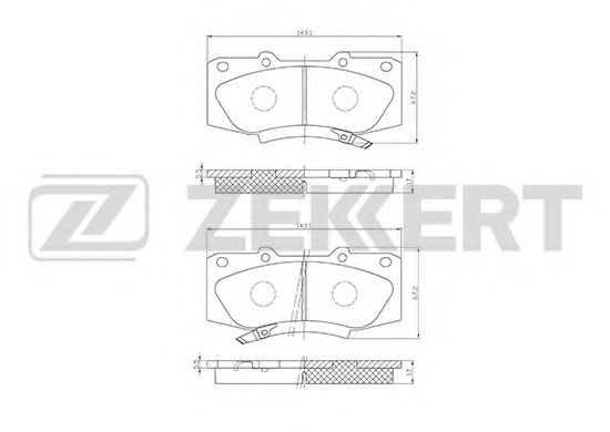 Тормозные колодки zekkert BS-1002