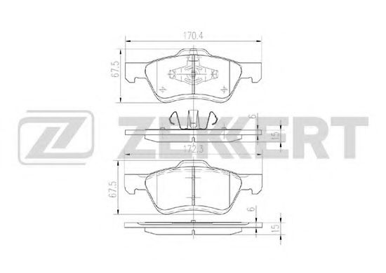 Тормозные колодки zekkert BS-1003