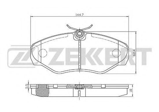 Тормозные колодки zekkert BS-1007