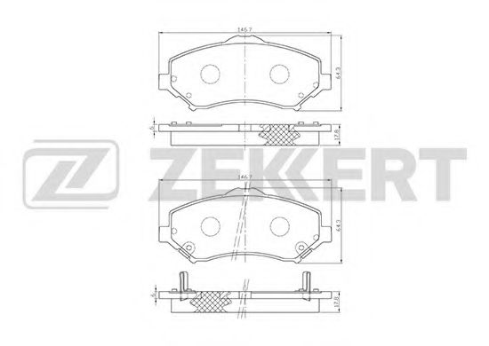 Тормозные колодки zekkert BS-1008