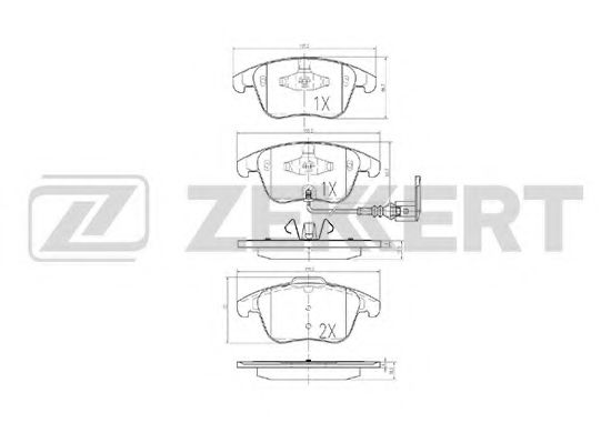 Тормозные колодки zekkert BS-1009