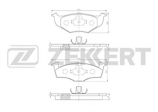 Тормозные колодки zekkert BS-1011