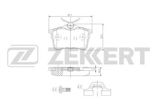 Тормозные колодки zekkert BS-1012