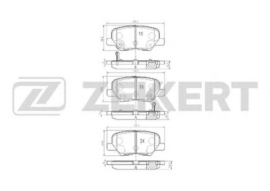 Тормозные колодки zekkert BS-1014