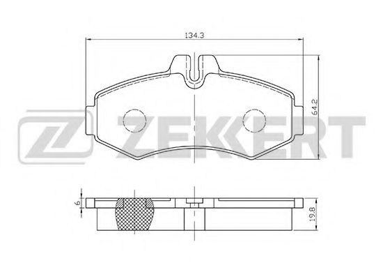 Тормозные колодки zekkert BS-1015