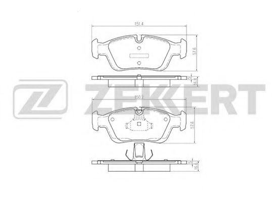 Тормозные колодки zekkert BS-1016