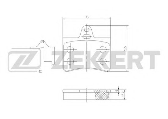 Тормозные колодки zekkert BS-1020