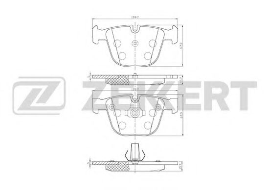 Тормозные колодки zekkert BS-1021