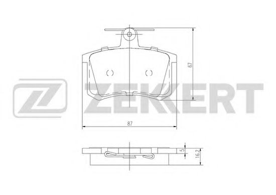 Тормозные колодки zekkert BS-1096