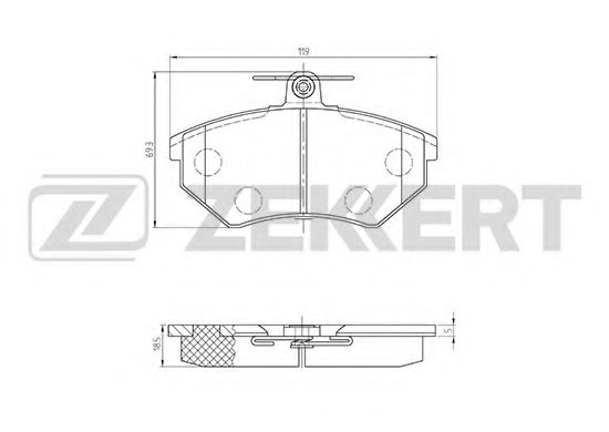 Тормозные колодки zekkert BS-1098