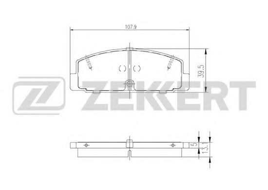 Тормозные колодки zekkert BS-1100