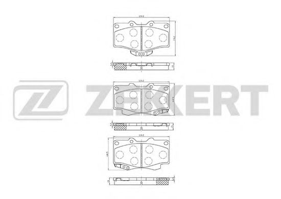 Тормозные колодки zekkert BS-1103
