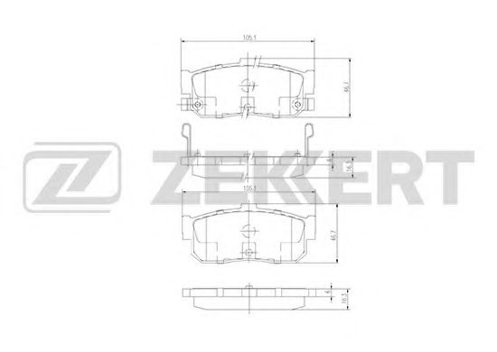 Тормозные колодки zekkert BS-1104