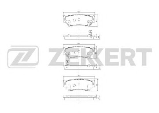 Тормозные колодки zekkert BS-1106