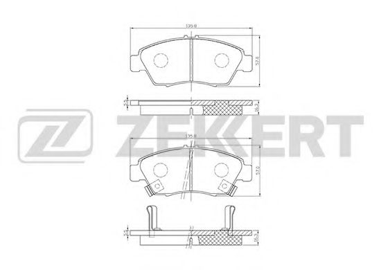 Тормозные колодки zekkert BS-1109