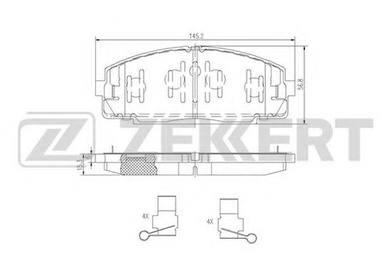 Тормозные колодки zekkert BS-1110