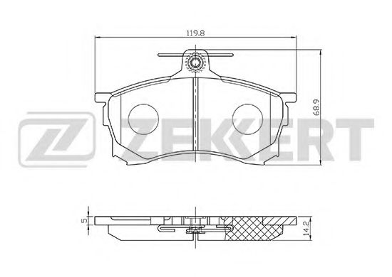 Тормозные колодки zekkert BS-1115