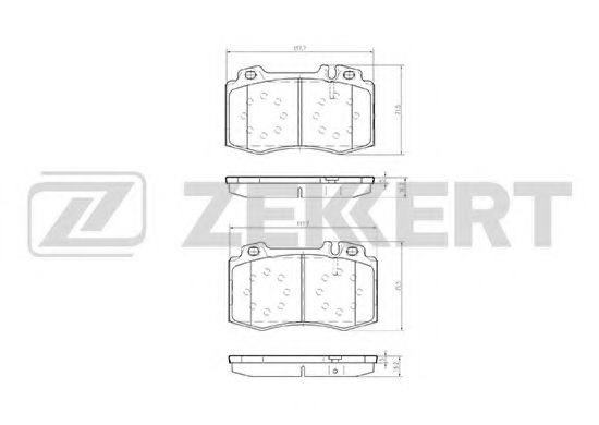 Тормозные колодки zekkert BS-1121