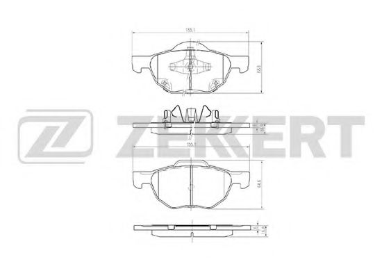 Тормозные колодки zekkert BS-1125