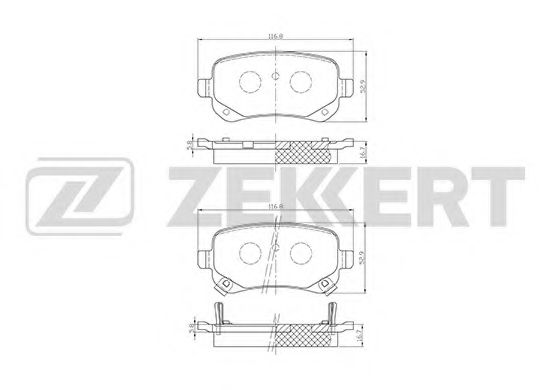 Тормозные колодки zekkert BS-1126