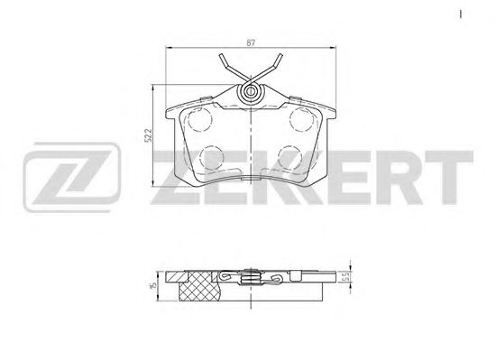 Тормозные колодки zekkert BS-1127
