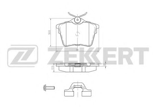 Тормозные колодки zekkert BS-1135