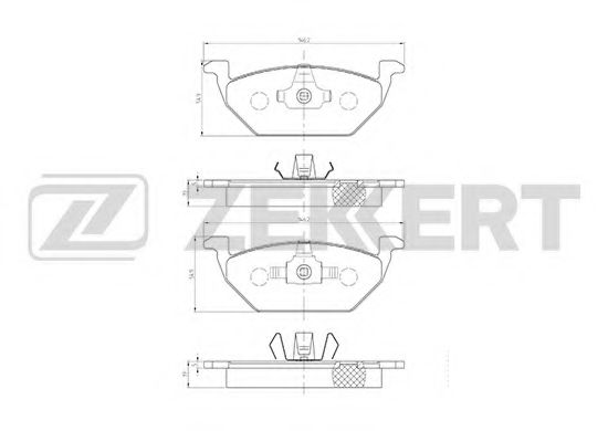 Тормозные колодки zekkert BS-1136