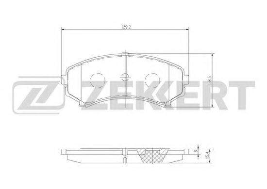 Тормозные колодки zekkert BS-1140