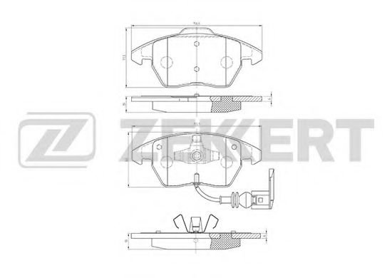 Тормозные колодки zekkert BS-1141
