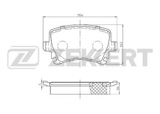 Тормозные колодки zekkert BS-1142