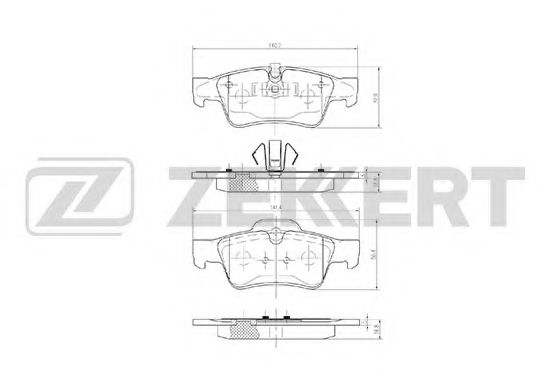 Тормозные колодки zekkert BS-1145