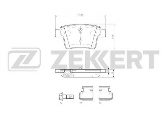 Тормозные колодки zekkert BS-1146