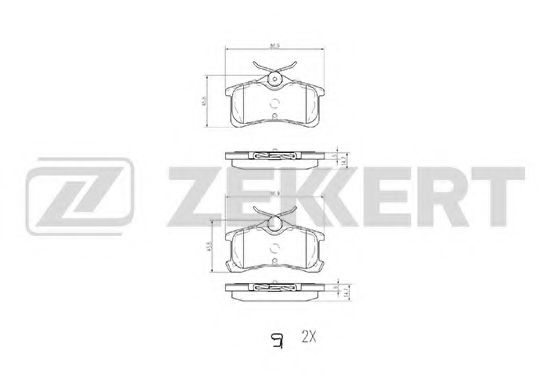 Тормозные колодки zekkert BS-1147