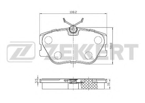 Тормозные колодки zekkert BS-1148