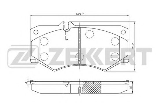 Тормозные колодки zekkert BS-1151