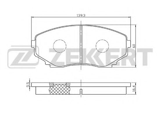 Тормозные колодки zekkert BS-1153