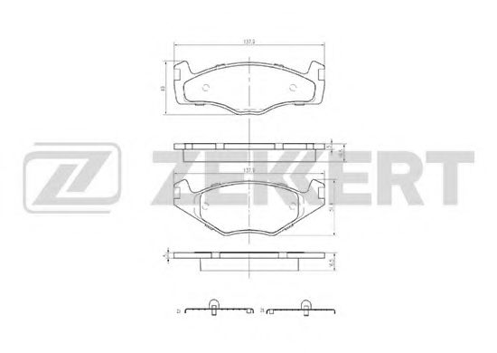 Тормозные колодки zekkert BS-1154