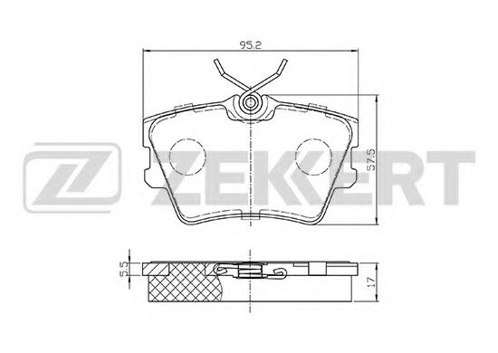 Тормозные колодки zekkert BS-1156