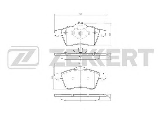 Тормозные колодки zekkert BS-1157