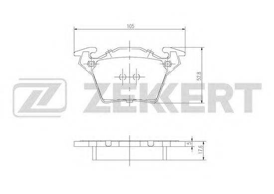 Тормозные колодки zekkert BS-1160