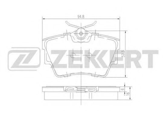 Тормозные колодки zekkert BS-1162