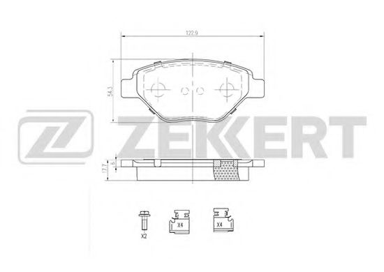 Тормозные колодки zekkert BS-1166