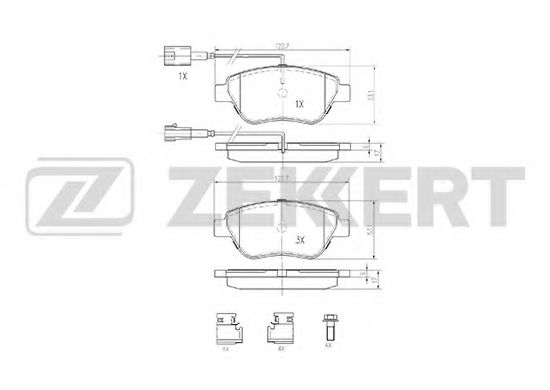 Тормозные колодки zekkert BS-1167