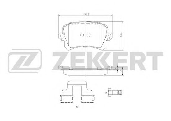 Тормозные колодки zekkert BS-1168