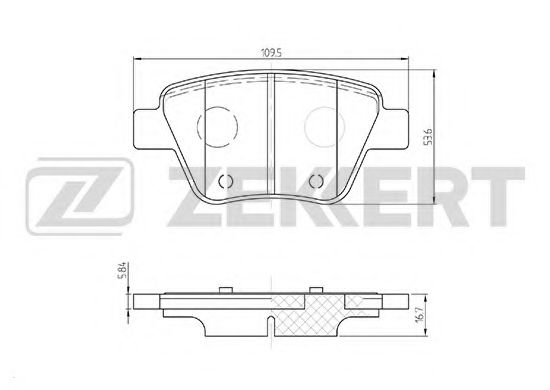 Тормозные колодки zekkert BS-1185