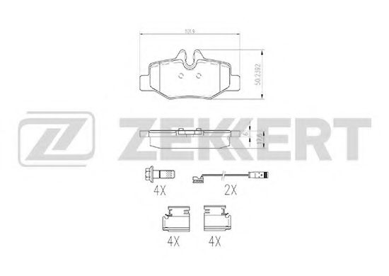 Тормозные колодки zekkert BS-1212